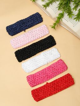 Stol'N - Pack of 6 Head Bands - Pink, Red, Black, Blue, White