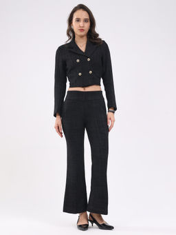 Global Republic - Women Black Blend Textured Co-Ord Set