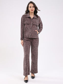 Global Republic - Women Pink Printed Collar Co-Ord Set