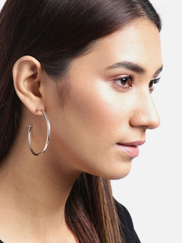 Jewels Galaxy - Stylish Circular Gold Plated Gracious Drop Earrings for Women-Girls