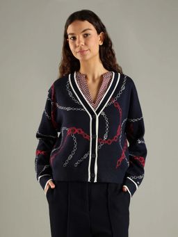 Tommy Hilfiger - Regular Fit Cotton V-Neck Cardigan