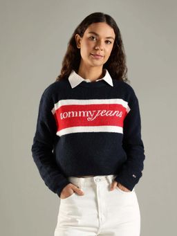 Tommy Hilfiger - Relaxed Fit Polyester Crew Neck Sweater