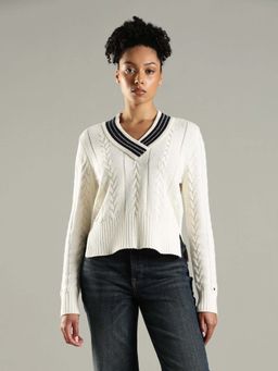 Tommy Hilfiger - Regular Fit Cotton V-Neck Sweater