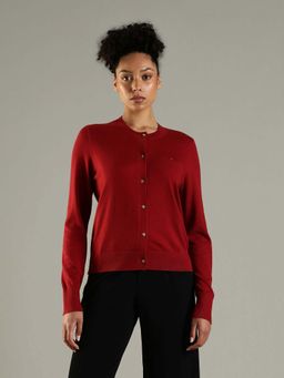 Tommy Hilfiger - Regular Fit Cotton Round Neck Cardigan
