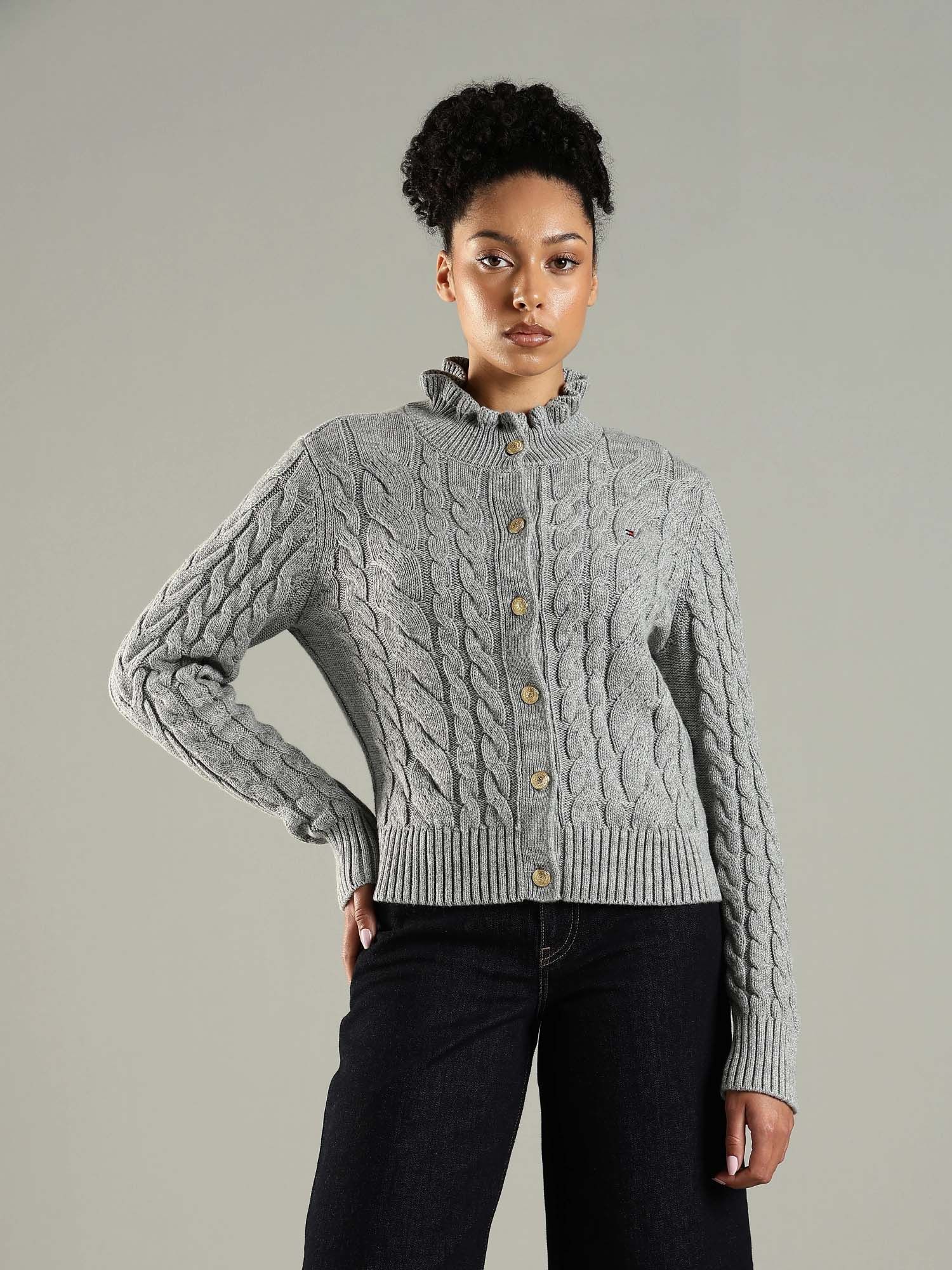 tommy hilfiger Regular Fit Cotton High-Neck Cardigan-picture-21