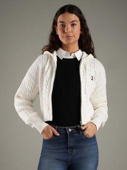 Tommy Hilfiger - Regular Fit Cotton Hooded Neck Cardigan