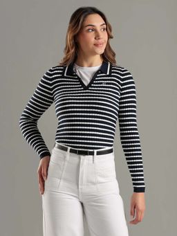 Tommy Hilfiger - Slim Fit Cotton Polo Collar Sweater