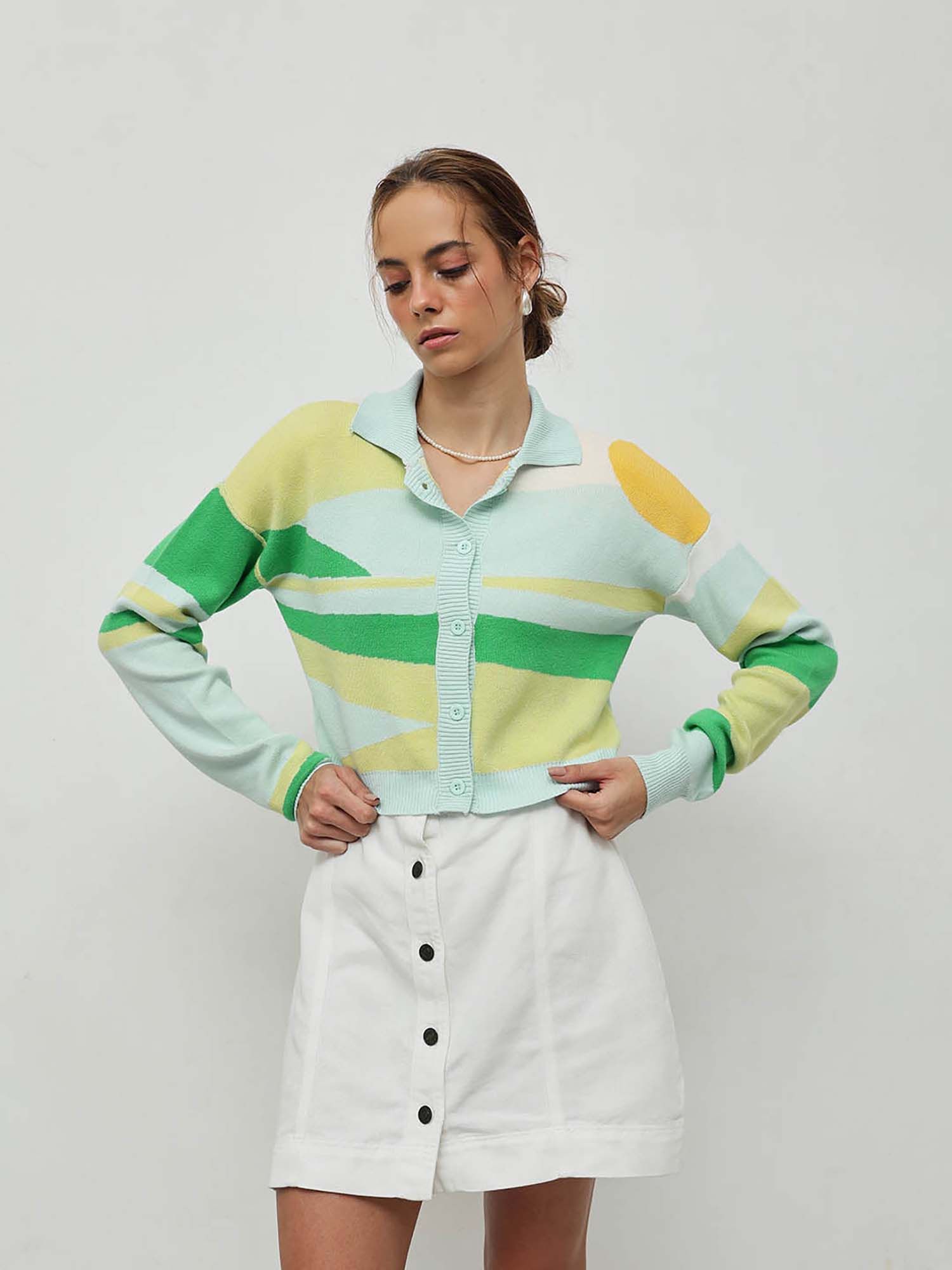 street 9 Women Jacquard Cardigan-picture-9