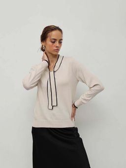 STREET 9 - Women Tie Neck Sweater