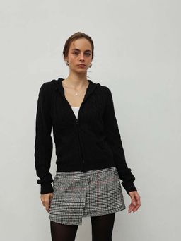 STREET 9 - Women Black Acrylic Cardigan