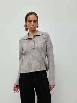 STREET 9 - Women Grey Acrylic sweater