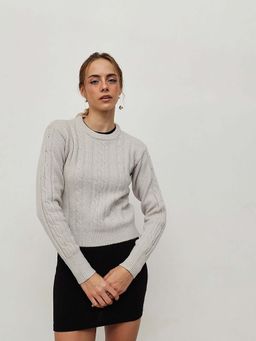 STREET 9 - Grey Acrylic sweater