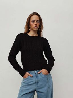 STREET 9 - Black Acrylic sweater
