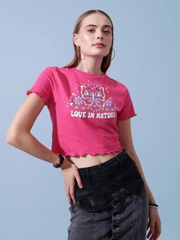 STREET 9 - Pink Women-Regular Fit T-shirt