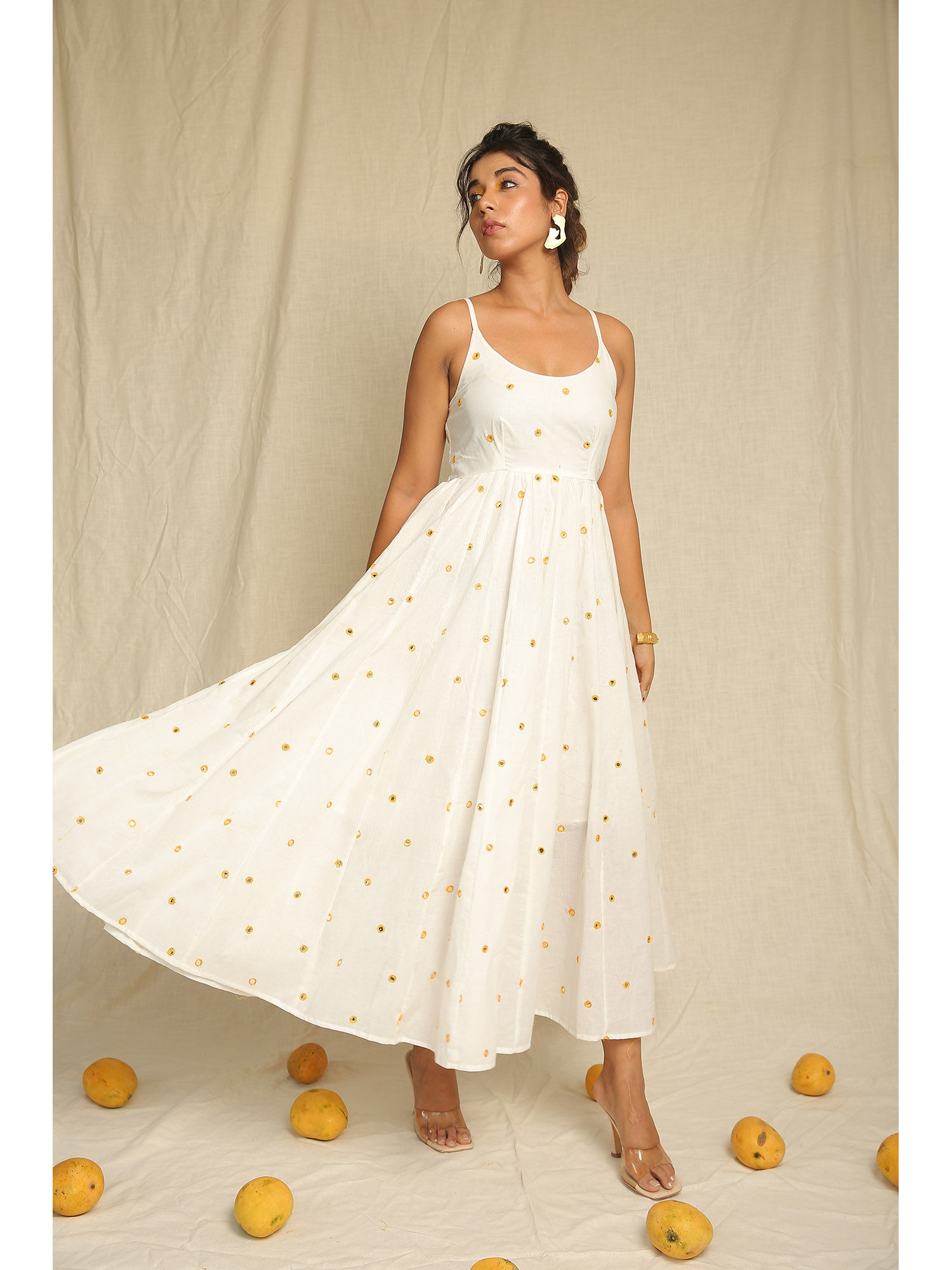 Midi Dress - White-image-5