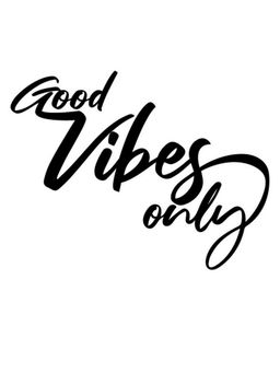 eCraftIndia - "Good Vibes Only" Black Wood Wall Art Cut out, Ready to Hang Home Decor