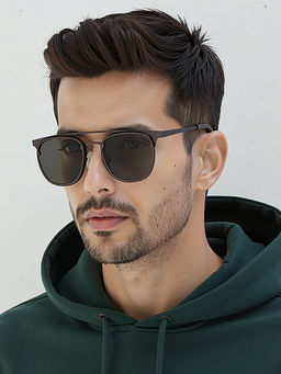 Vincent Chase - Unisex Round Sunglasses Grey Frame Sunglasses