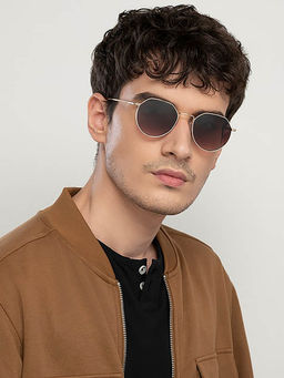 Vincent Chase - Full Rim Hexagonal Polarised Unisex Sunglasses