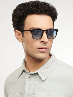 Vincent Chase - Blue Black Full Rim Square Polarised Unisex Sunglasses