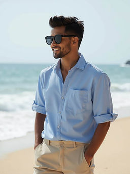 Vincent Chase - Havana Full Rim Round Polarised Unisex Sunglasses