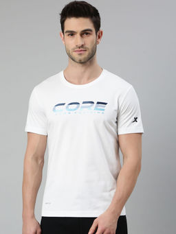 Xtep - White Printed Regular Fit Training Printed T-Shirt