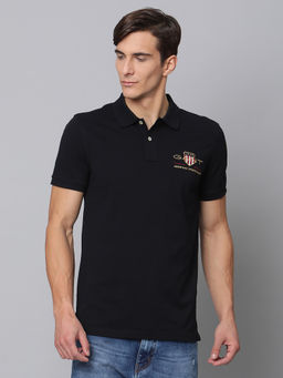 GANT - Mens Black Regular Polo T-shirt