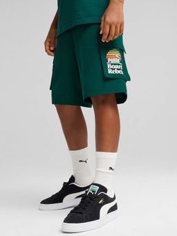 Puma - Green Mid 90S Youth Relaxed Fit Cargo Chino Shorts