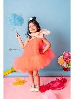 Foreverkidz - Peachy Litchee Bow Dress