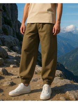 Bewakoof - Men's Winter Moss Green Oversized Joggers