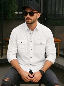 Bewakoof - Men's White Oversized Shirt
