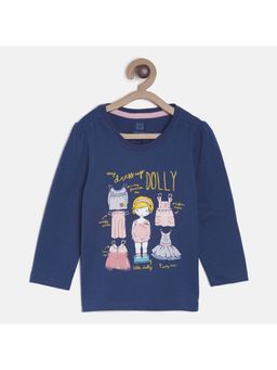 MINI KLUB - Kids Girls Navy Knit Top