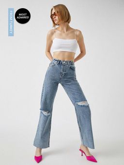 Koton - Mid Waist Central Indigo Jeans