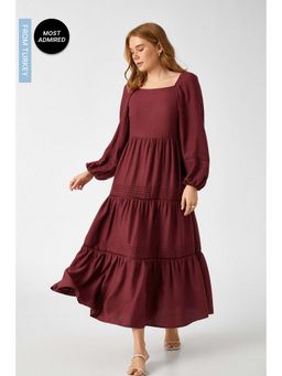 Koton - Maxi Burgundy Dress