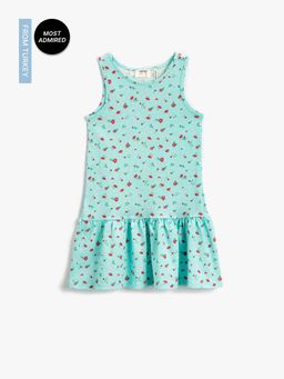 Koton - Girls Blue-printed Dress