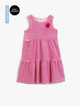 Koton - Girls Pink Stripes Dress