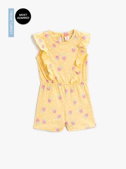 Koton - Girls Yellow Printed Dress