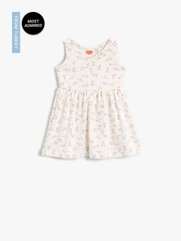 Koton - Girls Ecru-printed Dress