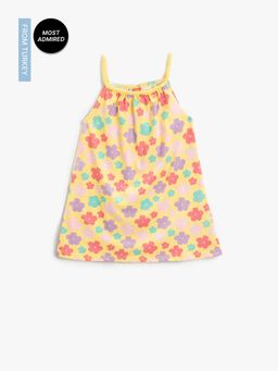Koton - Girls Yellow Printed Dress