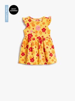 Koton - Girls Ecru-printed Dress