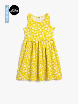 Koton - Girls Yellow Printed Dress