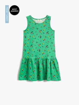 Koton - Girls Green Patterned Dress