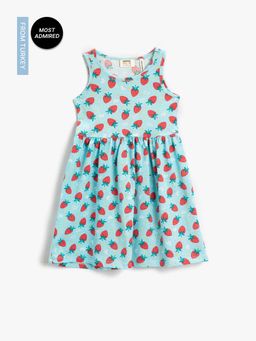 Koton - Girls Mint Printed Dress