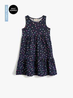 Koton - Girls Lacivert Printed Dress