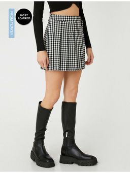 Koton - Womens MINK Normal Pleated Skirt