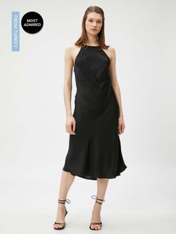 Koton - Women Black Solid Plain Normal Dress