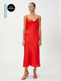 Koton - Women Red Solid Plain Normal Dress