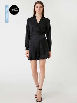 Koton - Women Black Solid Plain Normal Dress
