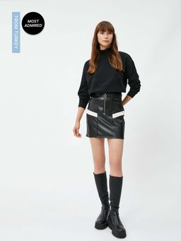 Koton - Stand Collar Sweatshirt Textured Long Sleeve