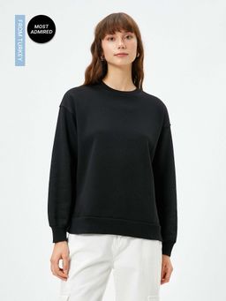 Koton - Black Casual Everyday Sweatshirt For Women