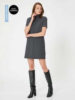 Koton - Knitted Dress with Short Sleeves